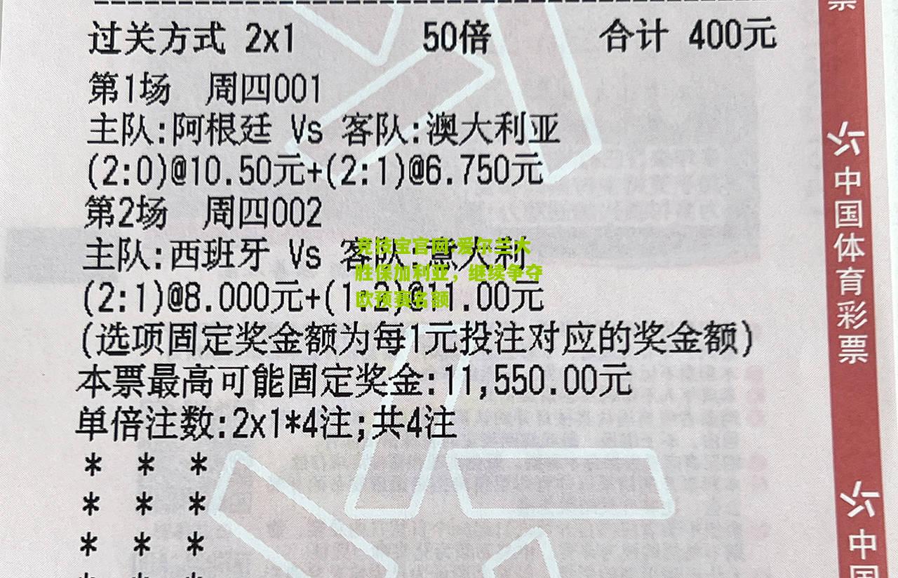 爱尔兰大胜保加利亚，继续争夺欧预赛名额
